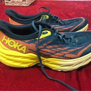 Hoka Running Shoes - Blue and Yellow